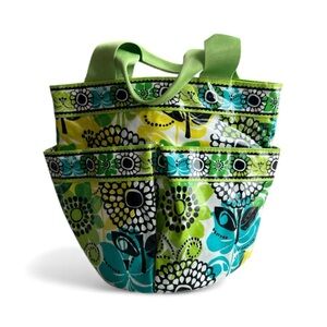 Vera Bradley limes up patterned Floral small Tote Bag shower caddy